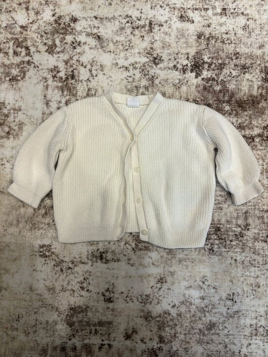 GAP Other - Baby Gap Chunky Ribbed Knit Button-Front Cardigan – Cream / Off-White
